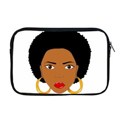 African American Woman With ?urly Hair Apple Macbook Pro 17  Zipper Case by bumblebamboo