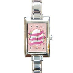 Easter Egg Colorful Spring Color Rectangle Italian Charm Watch