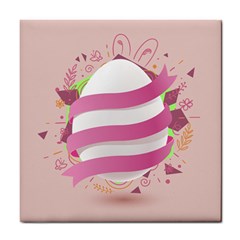 Easter Egg Colorful Spring Color Tile Coaster