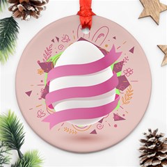 Easter Egg Colorful Spring Color Ornament (Round)