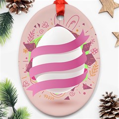 Easter Egg Colorful Spring Color Ornament (Oval)