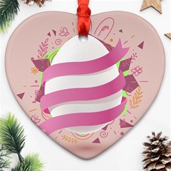 Easter Egg Colorful Spring Color Ornament (Heart)