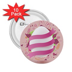 Easter Egg Colorful Spring Color 2.25  Buttons (10 pack) 