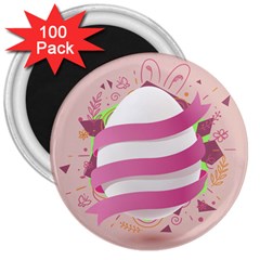 Easter Egg Colorful Spring Color 3  Magnets (100 pack)