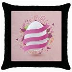 Easter Egg Colorful Spring Color Throw Pillow Case (Black) Front