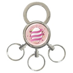 Easter Egg Colorful Spring Color 3-ring Key Chain by Pakrebo