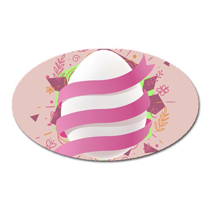 Easter Egg Colorful Spring Color Oval Magnet