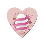 Easter Egg Colorful Spring Color Heart Magnet Front