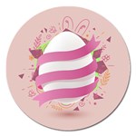 Easter Egg Colorful Spring Color Magnet 5  (Round) Front