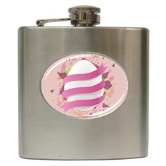 Easter Egg Colorful Spring Color Hip Flask (6 oz)