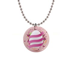 Easter Egg Colorful Spring Color 1  Button Necklace