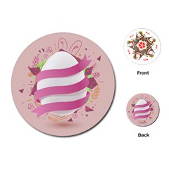 Easter Egg Colorful Spring Color Playing Cards Single Design (round) by Pakrebo