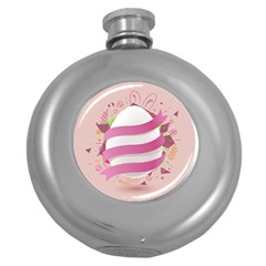 Easter Egg Colorful Spring Color Round Hip Flask (5 oz)