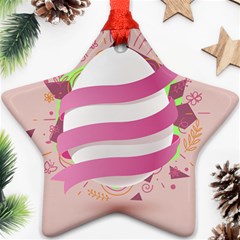 Easter Egg Colorful Spring Color Star Ornament (Two Sides)