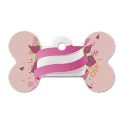 Easter Egg Colorful Spring Color Dog Tag Bone (One Side)