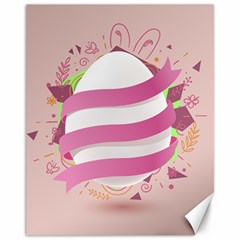 Easter Egg Colorful Spring Color Canvas 11  x 14 