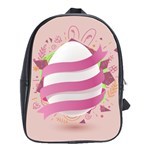 Easter Egg Colorful Spring Color School Bag (Large) Front