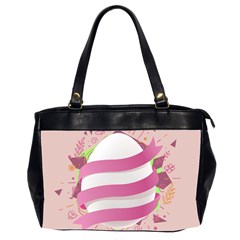 Easter Egg Colorful Spring Color Oversize Office Handbag (2 Sides)