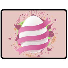 Easter Egg Colorful Spring Color Fleece Blanket (Large) 