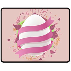 Easter Egg Colorful Spring Color Fleece Blanket (Medium) 