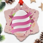 Easter Egg Colorful Spring Color Snowflake Ornament (Two Sides) Back