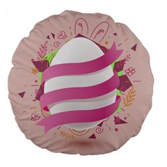 Easter Egg Colorful Spring Color Large 18  Premium Round Cushions by Pakrebo