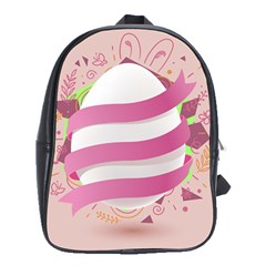 Easter Egg Colorful Spring Color School Bag (XL)