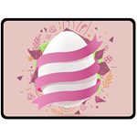 Easter Egg Colorful Spring Color Double Sided Fleece Blanket (Large)  80 x60  Blanket Front