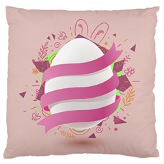 Easter Egg Colorful Spring Color Large Flano Cushion Case (One Side)