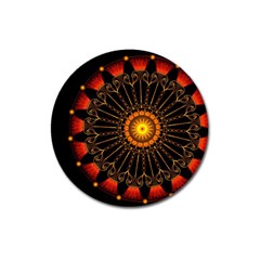 Ornaments Filigree Bright Magnet 3  (round) by Pakrebo