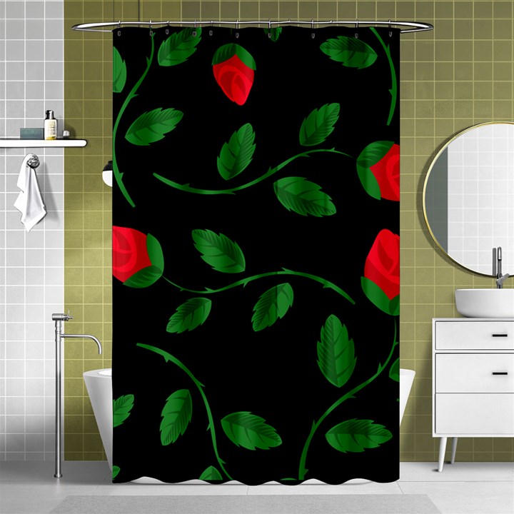 Roses Flowers Spring Flower Nature Shower Curtain 48  x 72  (Small) 