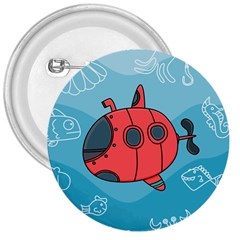 Dive Scuba Ocean Sea Water Fish 3  Buttons by Pakrebo