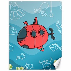 Dive Scuba Ocean Sea Water Fish Canvas 18  X 24  by Pakrebo