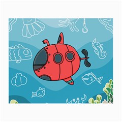 Dive Scuba Ocean Sea Water Fish Small Glasses Cloth (2 Sides) by Pakrebo