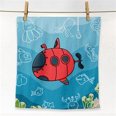 Dive Scuba Ocean Sea Water Fish Face Towel by Pakrebo