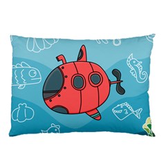 Dive Scuba Ocean Sea Water Fish Pillow Case by Pakrebo