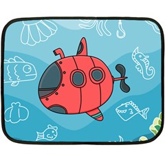 Dive Scuba Ocean Sea Water Fish Double Sided Fleece Blanket (mini)  by Pakrebo