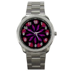 Background Purple Black Red Sport Metal Watch by Pakrebo