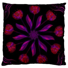 Background Purple Black Red Large Flano Cushion Case (one Side) by Pakrebo