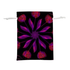 Background Purple Black Red Lightweight Drawstring Pouch (l)