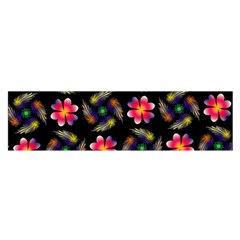 Pattern Flowers Wallpaper Satin Scarf (oblong) by Pakrebo