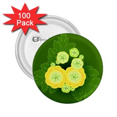 Buttercup Ranunculus Globe Flower 2 25  Buttons (100 Pack)  by Pakrebo