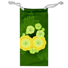 Buttercup Ranunculus Globe Flower Jewelry Bag by Pakrebo