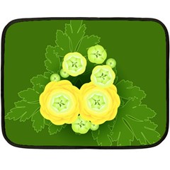 Buttercup Ranunculus Globe Flower Double Sided Fleece Blanket (mini)  by Pakrebo