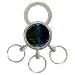 Fractal Lines Wallpaper Backdrop 3-ring Key Chain