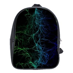 Fractal Lines Wallpaper Backdrop School Bag (large) by Pakrebo