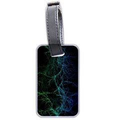 Fractal Lines Wallpaper Backdrop Luggage Tag (two Sides) by Pakrebo