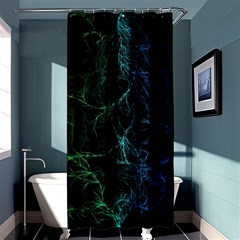 Fractal Lines Wallpaper Backdrop Shower Curtain 36  X 72  (stall)  by Pakrebo