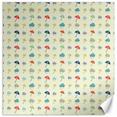 Clouds And Umbrellas Seasons Pattern Canvas 12  X 12  by Pakrebo