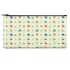 Clouds And Umbrellas Seasons Pattern Pencil Cases by Pakrebo